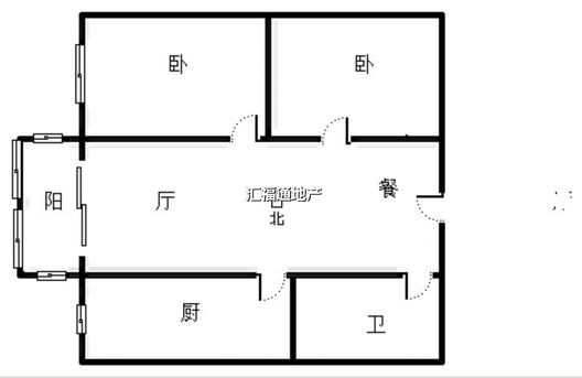 华泰金源2室2厅1卫户型图