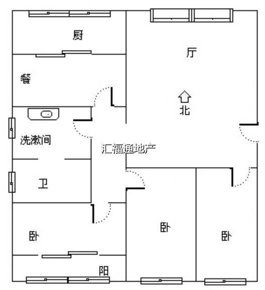 宏远二号院3室2厅1卫户型图