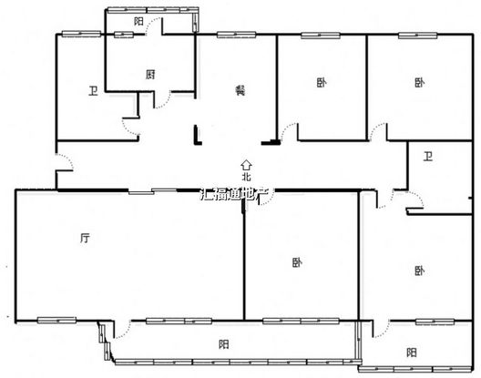 供电公司小区4室2厅2卫户型图