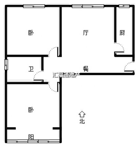 惠友康庭二期2室2厅1卫户型图