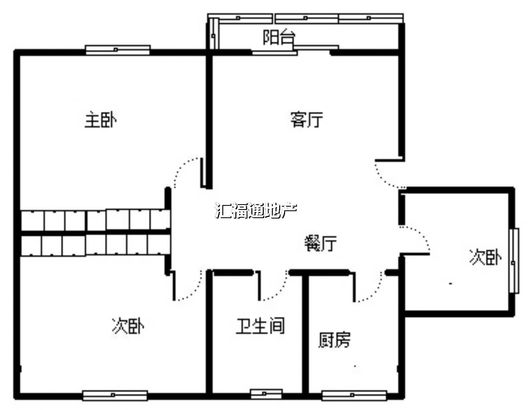 东方家园3室2厅1卫户型图