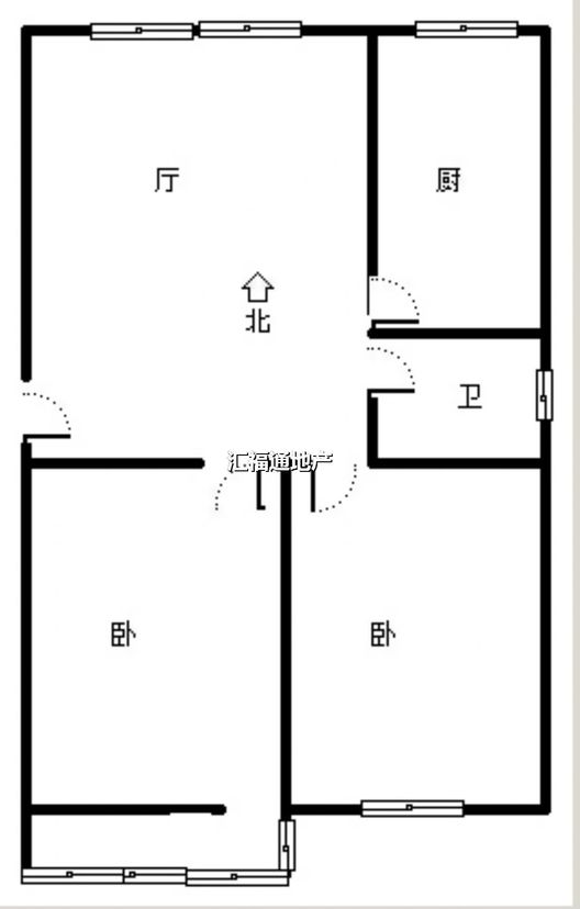 石油报社家属院2室1厅1卫户型图