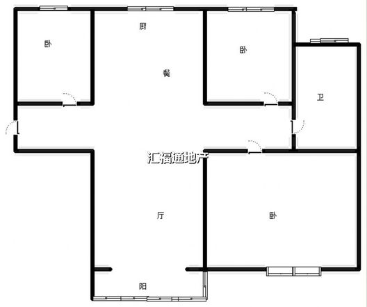 香邑溪谷一期3室2厅1卫户型图