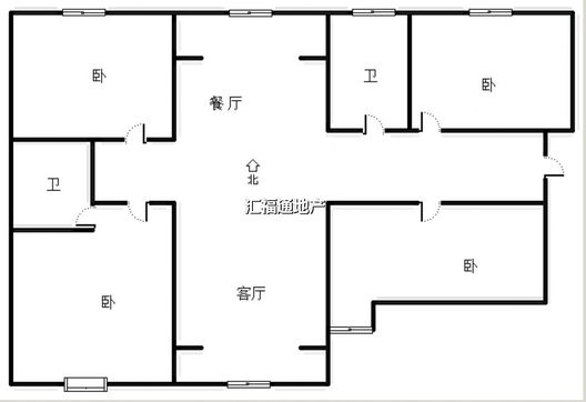 翡翠滨江4室2厅2卫户型图