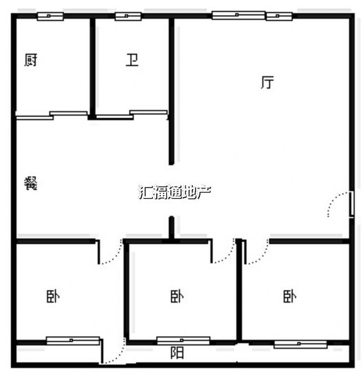 物资局小区3室2厅1卫户型图