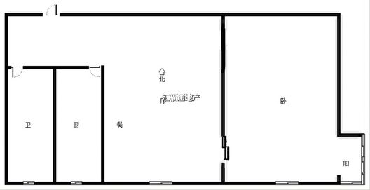 鸿盛凯旋门1室1厅1卫户型图