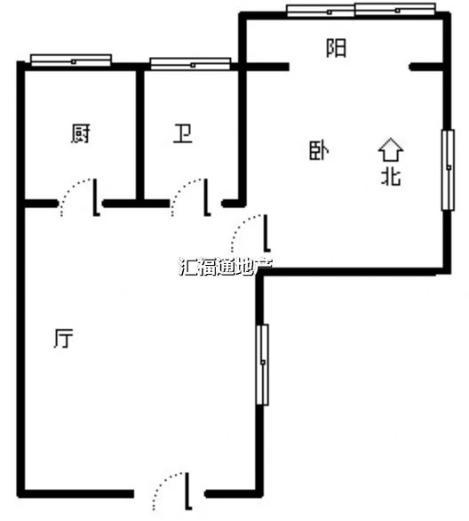 惠友荷园1室1厅1卫户型图