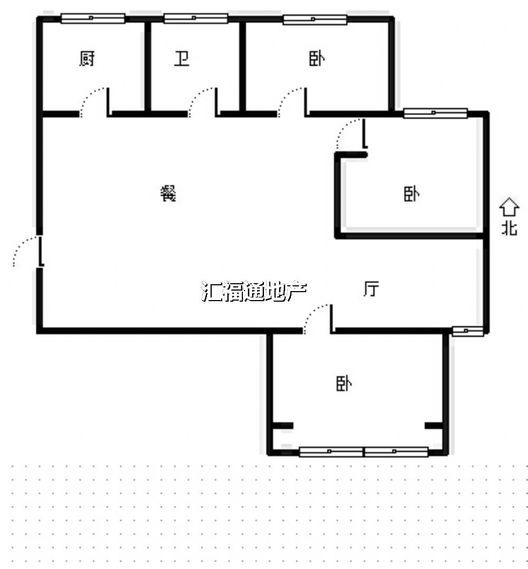 富景华庭3室2厅1卫户型图