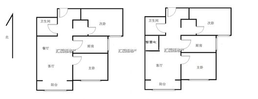 K2狮子城4室2厅1卫户型图