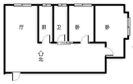 天保郦景2室2厅1卫户型图