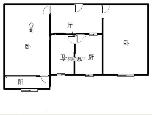 凌云小区2室1厅1卫户型图