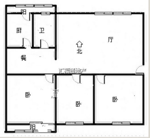 农业局小区3室2厅1卫户型图