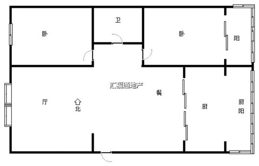 惠友康庭2室2厅1卫户型图