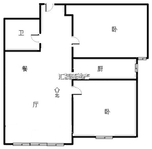 K2狮子城2室2厅1卫户型图