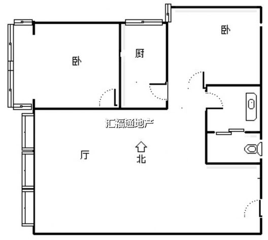 公园壹号2室2厅1卫户型图