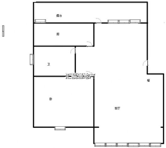 金色家园1室1厅1卫户型图