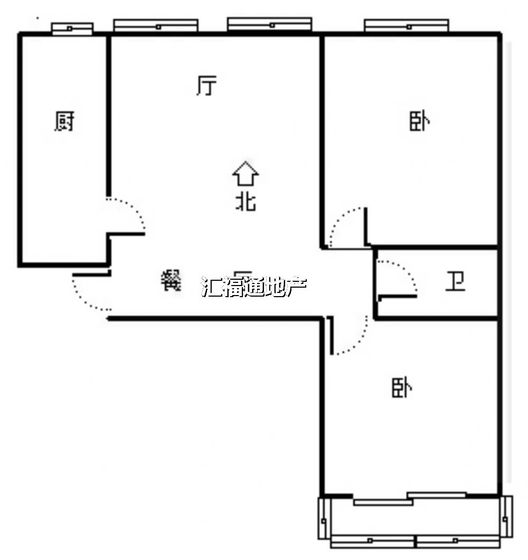 惠友康庭二期2室2厅1卫户型图