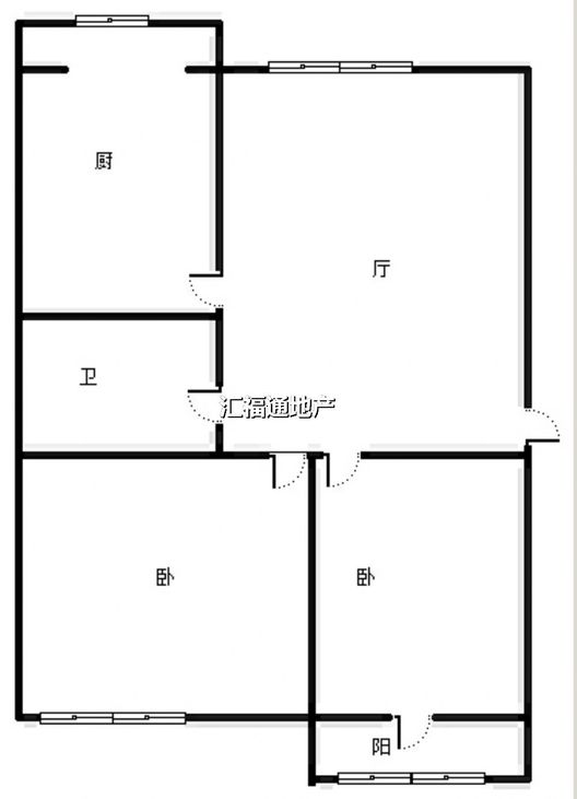 范阳水电小区2室1厅1卫户型图