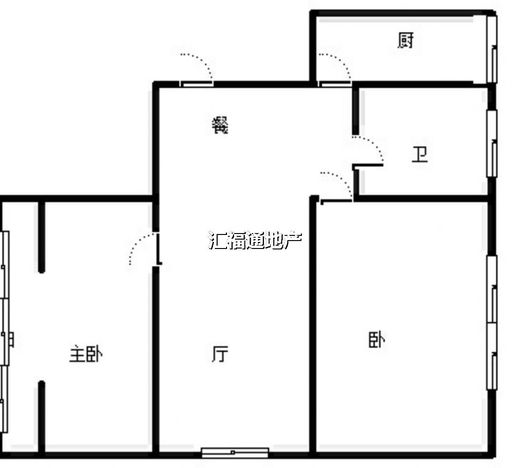 水尚仁佳2室2厅1卫户型图