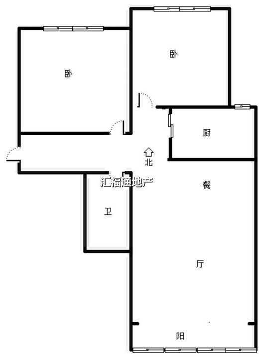 惠友橙园2室2厅1卫户型图