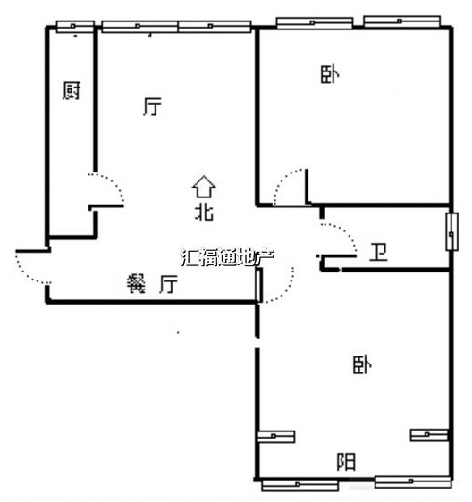 惠友康庭二期2室1厅1卫户型图