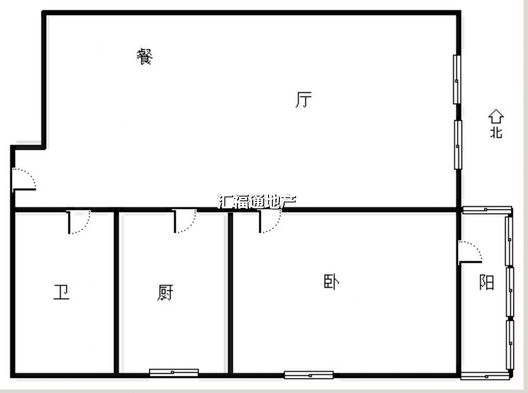 宏远宜居园1室1厅1卫户型图