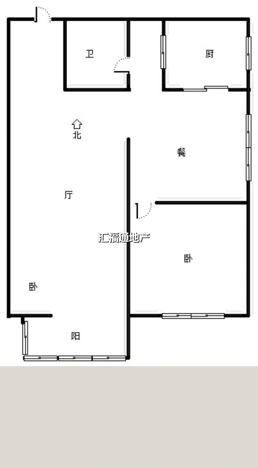 名流一品2室2厅1卫户型图