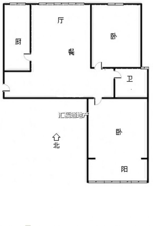 惠友钻石广场2室2厅1卫户型图