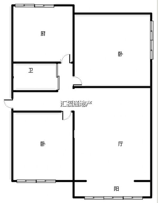 范阳水电小区2室1厅1卫户型图