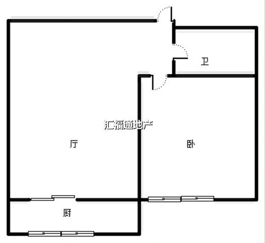 宏远景园1室1厅1卫户型图