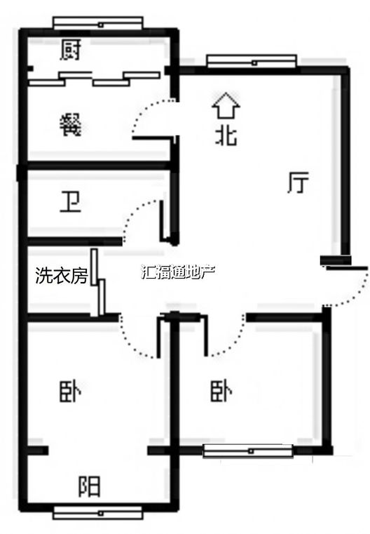 清凉寺居民小区2室2厅1卫户型图