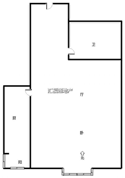 香港豪庭1室1厅1卫户型图