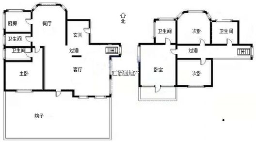 西京都高尔夫别墅4室2厅4卫户型图