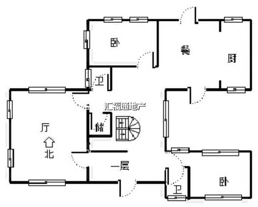 西京都高尔夫别墅4室3厅3卫户型图