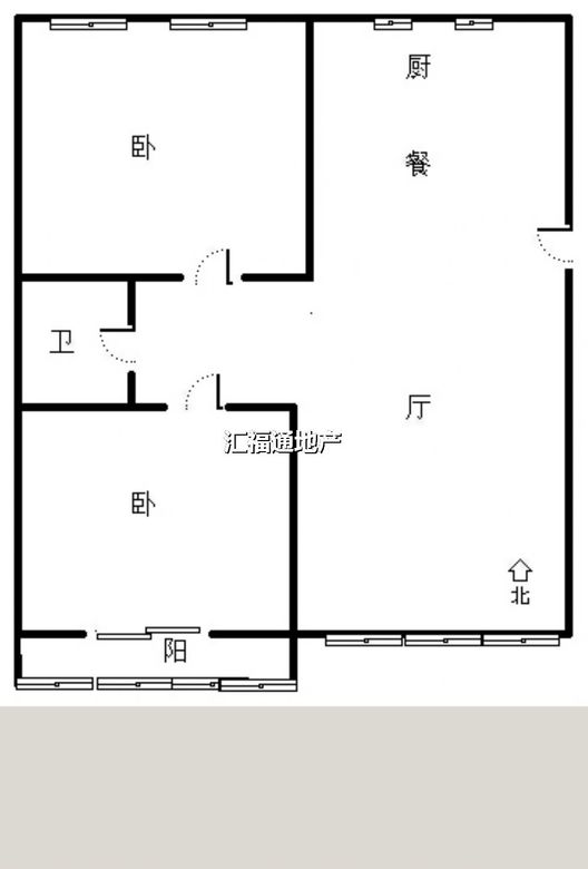 研制厂小区2室2厅1卫户型图