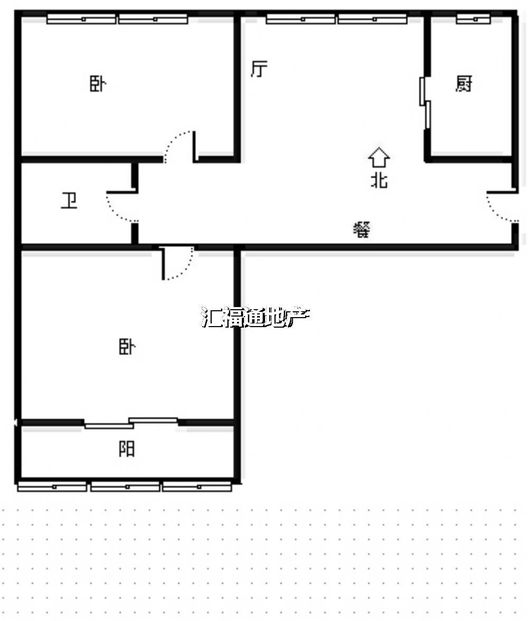公园壹号2室2厅1卫户型图