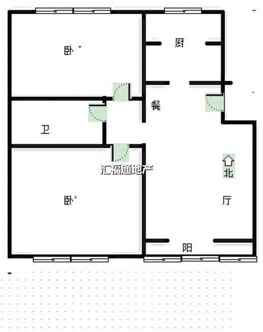 幸福嘉园2室2厅1卫户型图