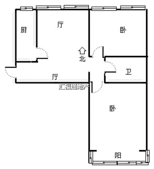 公园壹号2室1厅1卫户型图
