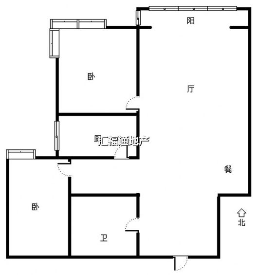 新怡家园小区2室2厅1卫户型图