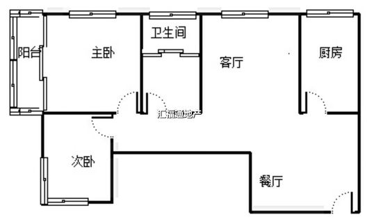 宏远宜居园2室2厅1卫户型图