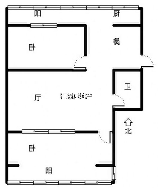 卫生局小区2室2厅1卫户型图