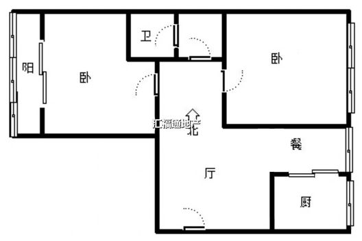 嘉和小区2室2厅1卫户型图