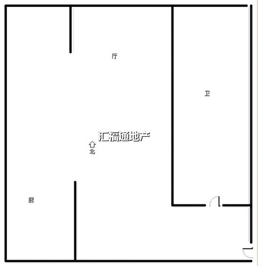 豪门庄园1室1厅1卫户型图