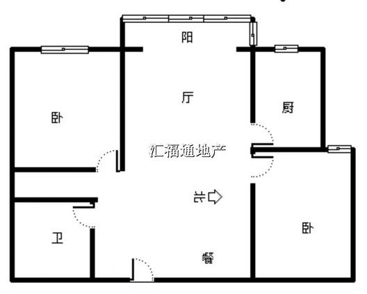 善水永利花园2室2厅1卫户型图