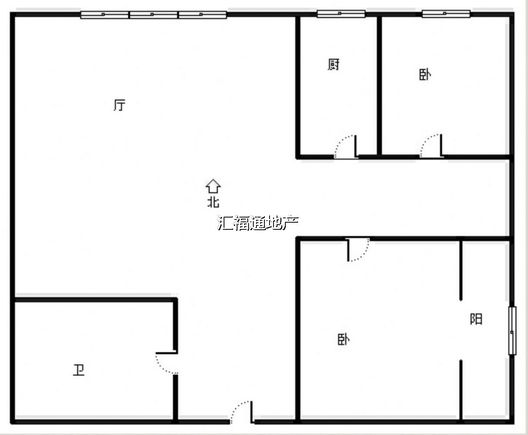 北新家园（锦绣范阳）2室1厅1卫户型图
