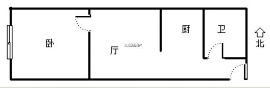 富景华庭1室1厅1卫户型图