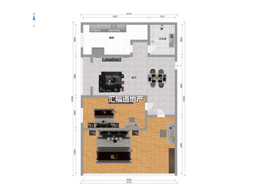 紫竹园2室2厅1卫户型图