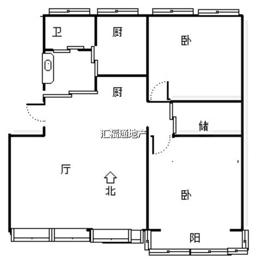 宏远家园2室2厅1卫户型图