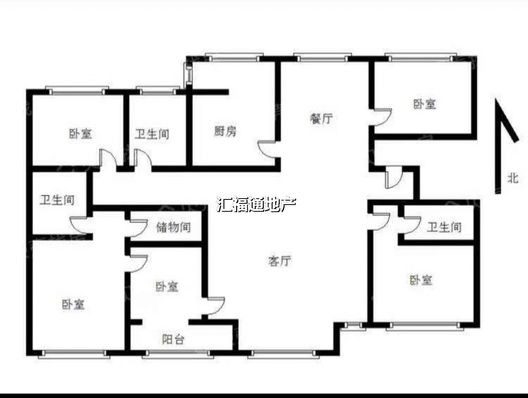 幸福嘉园5室2厅3卫户型图