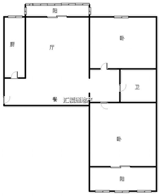 东林家园2室1厅1卫户型图
